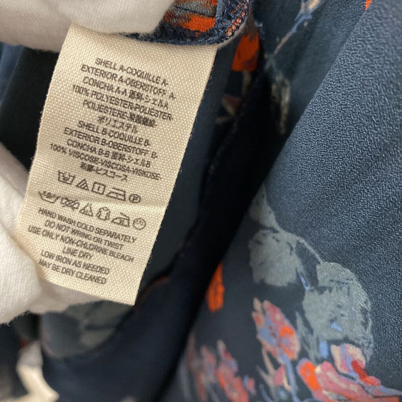 FREE PEOPLE WOMEN'S BLOUSE/SHIRT navy orange S