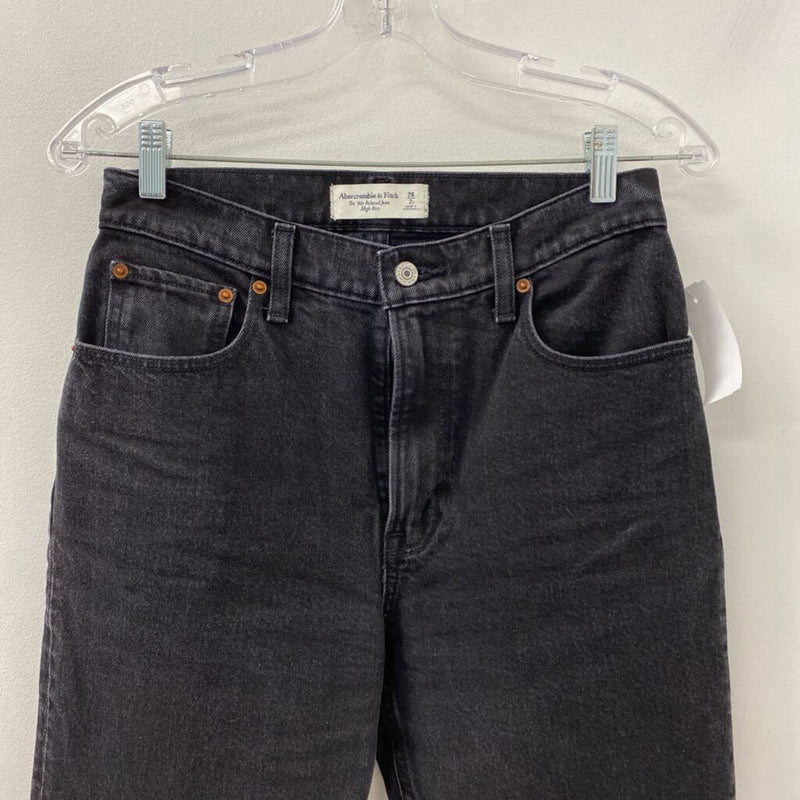 ABERCROMBIE & FITCH WOMEN'S JEANS black XS/26