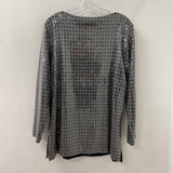 CHICOS WOMEN'S SWEATER grey black L/2