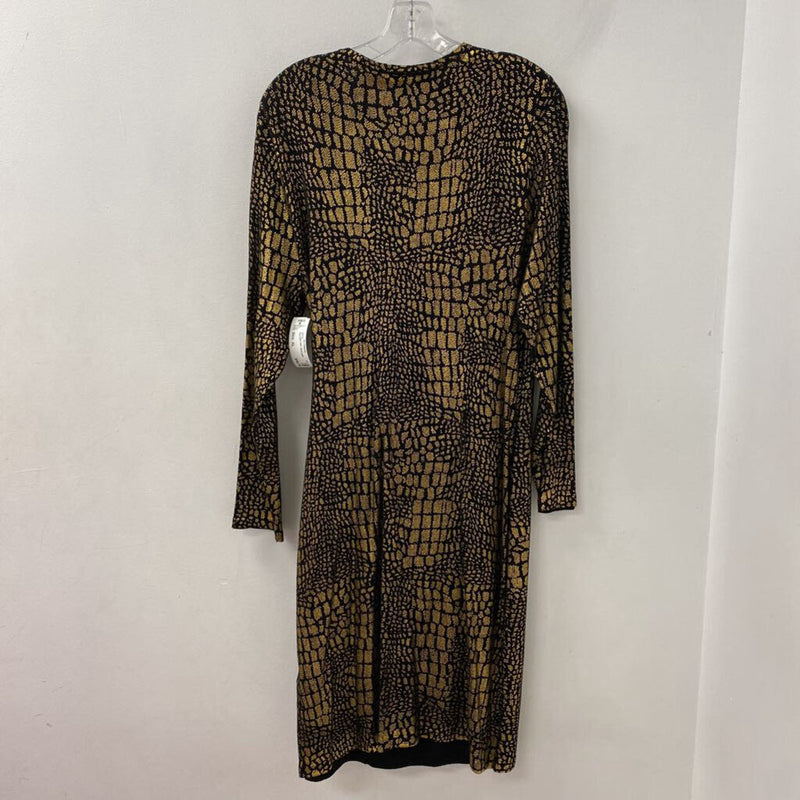 INC WOMEN'S DRESS black gold XL