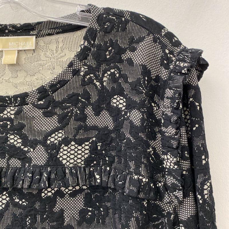 MICHAEL/Michael Kors WOMEN'S TOP black white XL