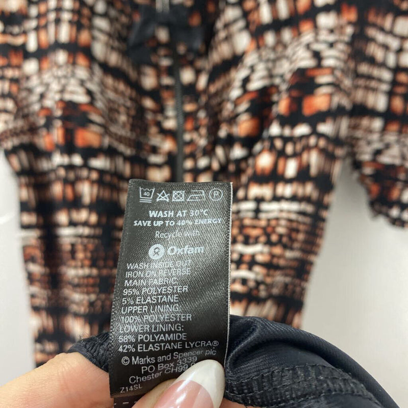 M&S WOMAN WOMEN'S DRESS black white red 10