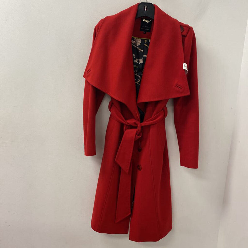 TED BAKER WOMEN'S COAT red 12/3