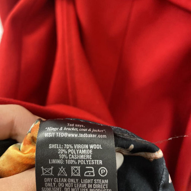 TED BAKER WOMEN'S COAT red 12/3