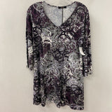YEST WOMEN'S TOP black white purple S
