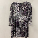 YEST WOMEN'S TOP black white purple S