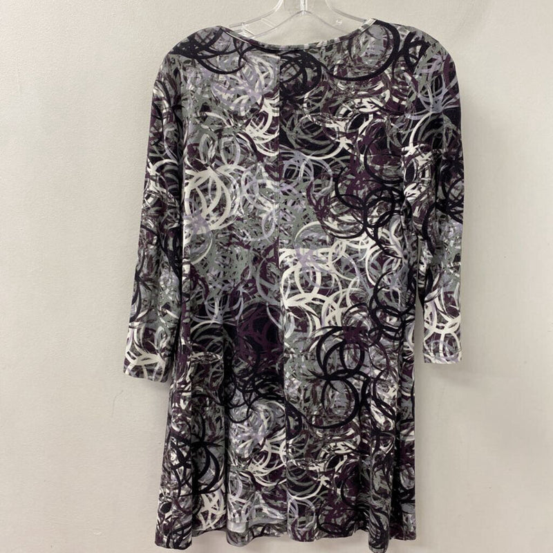YEST WOMEN'S TOP black white purple S
