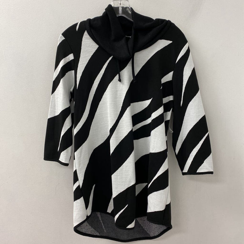 CAZZA ZACKS WOMEN'S TOP black white S/M