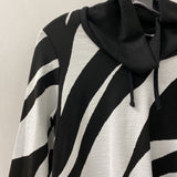 CAZZA ZACKS WOMEN'S TOP black white S/M