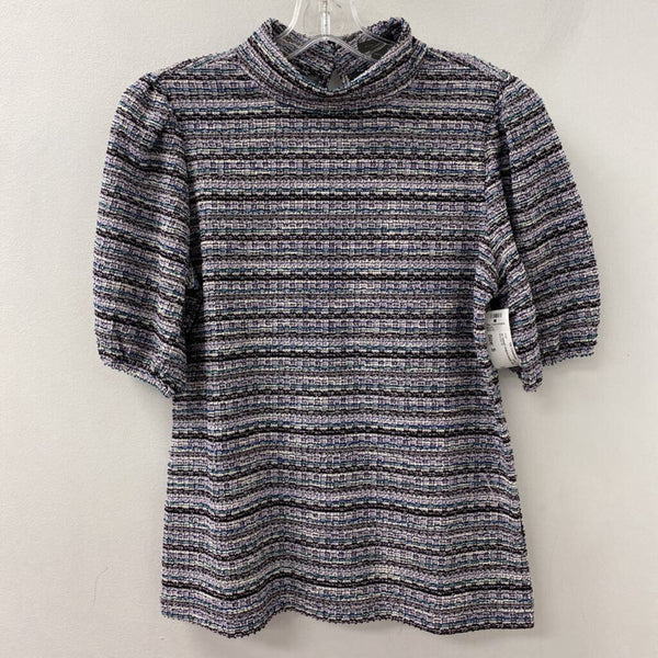 ANN TAYLOR WOMEN'S TOP purple blue white S