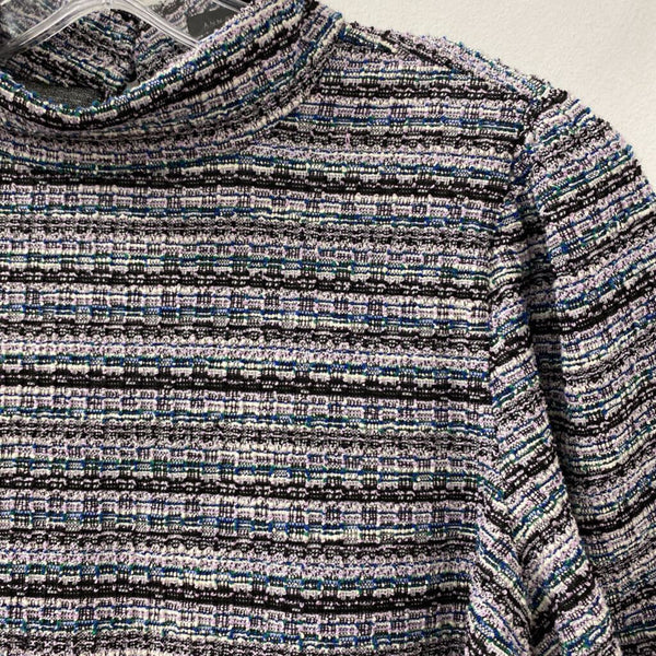 ANN TAYLOR WOMEN'S TOP purple blue white S