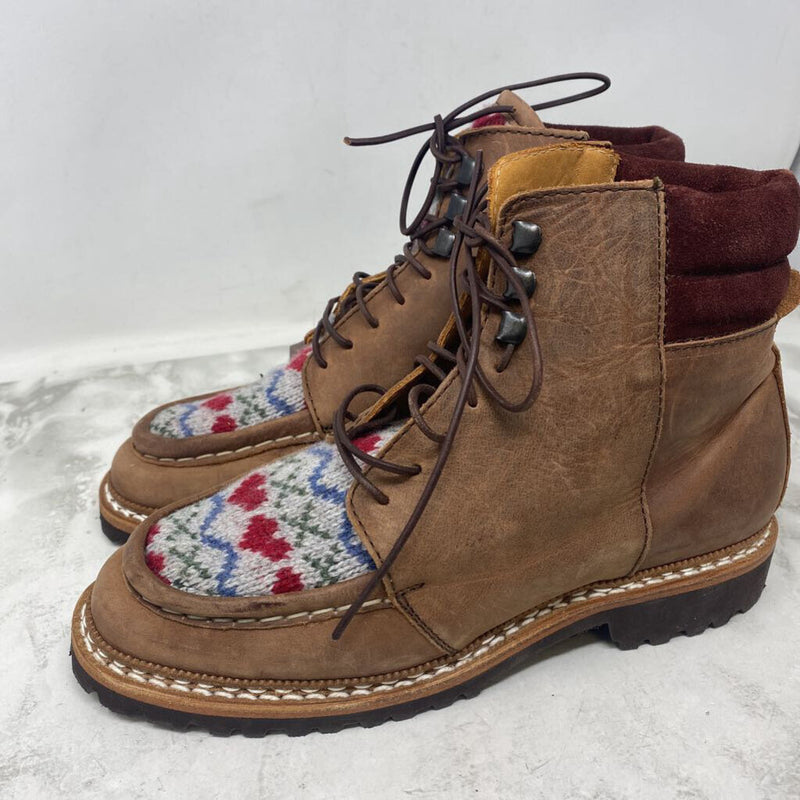 Rosa Mosa WOMEN'S BOOTS tan cream red 40