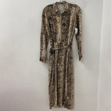 STRADIVARIUS WOMEN'S DRESS brown beige black M