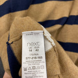 NEXT WOMEN'S SWEATER tan navy white 10/14