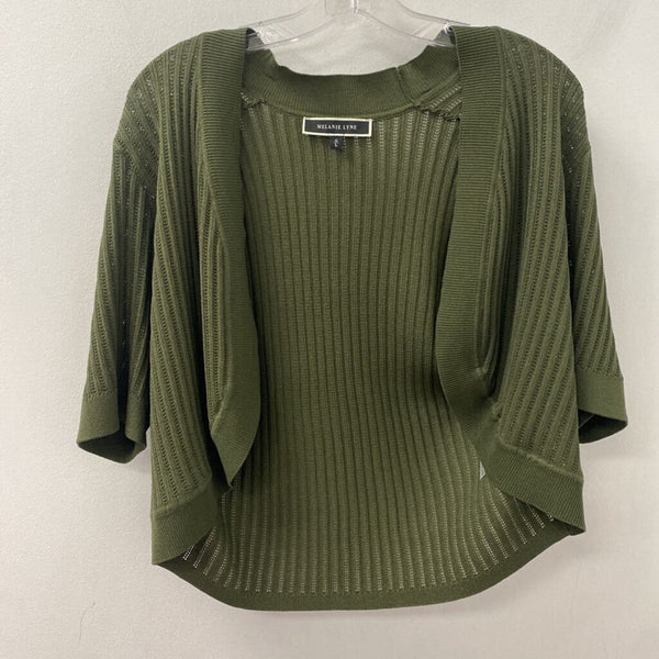 MELANIE LYNE WOMEN'S CARDIGAN olive green L