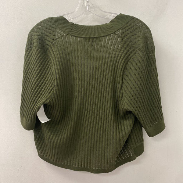 MELANIE LYNE WOMEN'S CARDIGAN olive green L