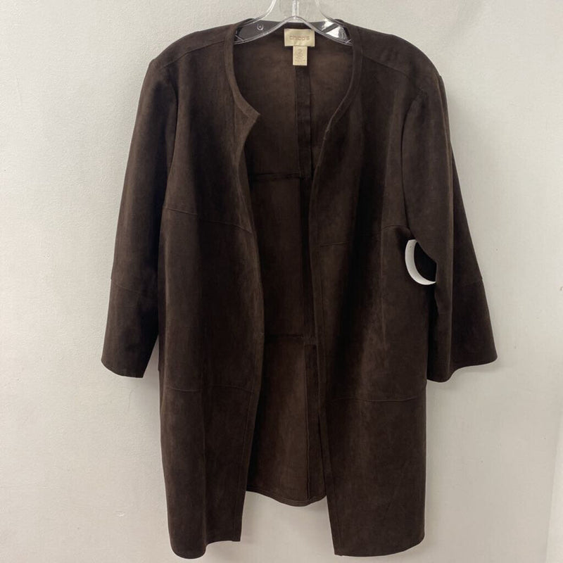 CHICOS WOMEN'S CARDIGAN brown M/L/2