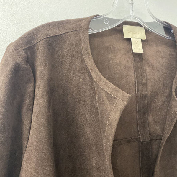 CHICOS WOMEN'S CARDIGAN brown M/L/2