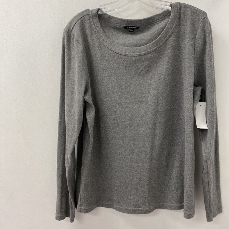 TAHARI WOMEN'S PLUS TOP grey XXL