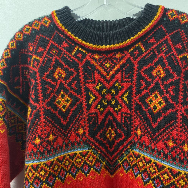 Dale of Norway WOMEN'S SWEATER red black yellow S