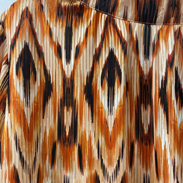 ESQUALO WOMEN'S BLOUSE/SHIRT orange black cream 12