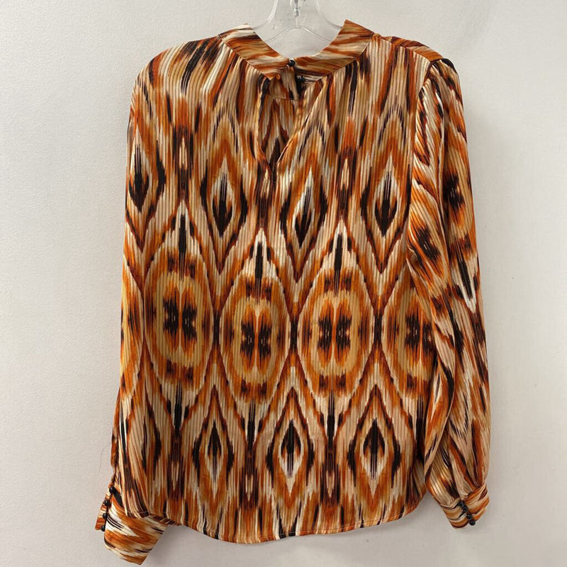 ESQUALO WOMEN'S BLOUSE/SHIRT orange black cream 12