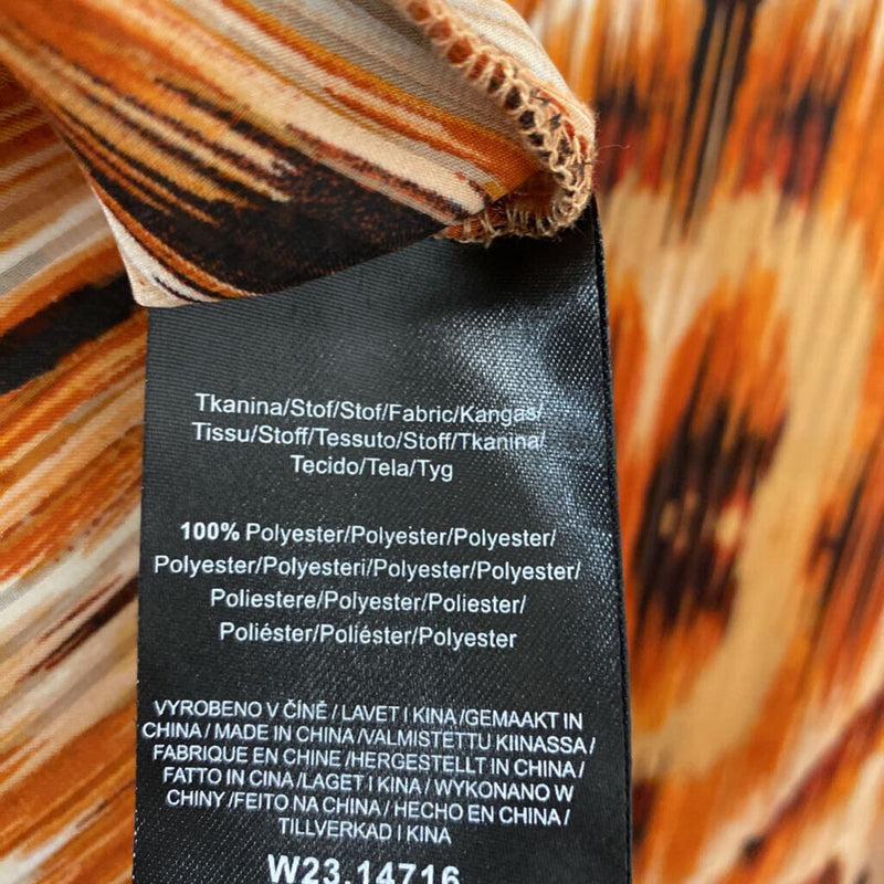 ESQUALO WOMEN'S BLOUSE/SHIRT orange black cream 12