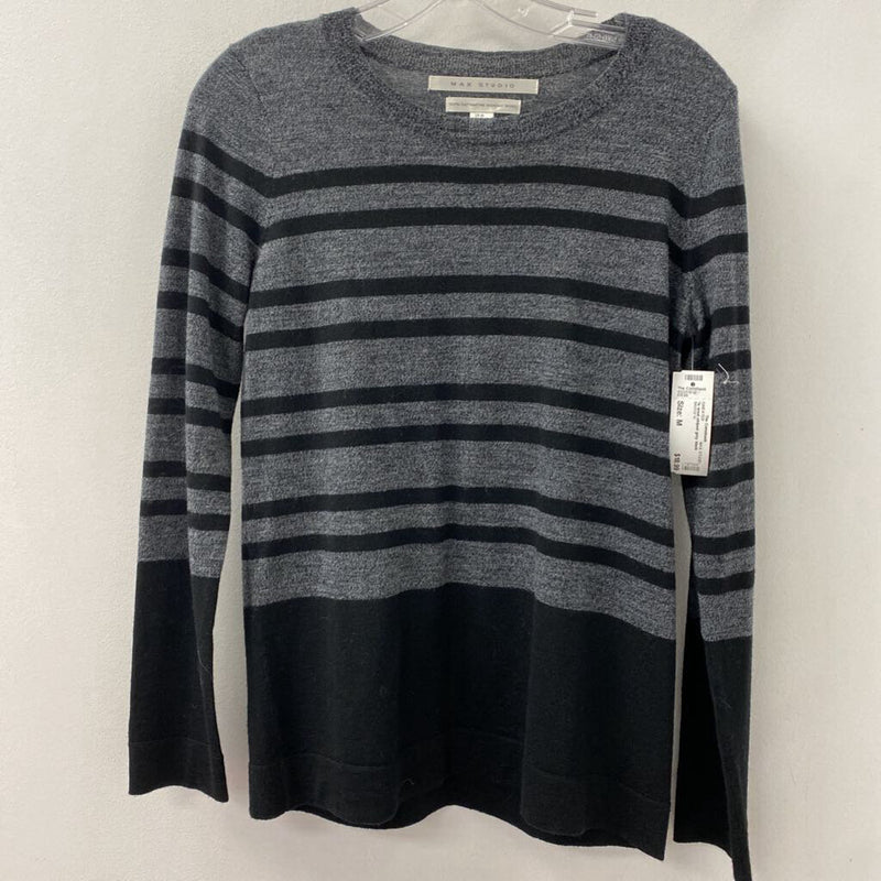 MAX STUDIO WOMEN'S SWEATER grey black M