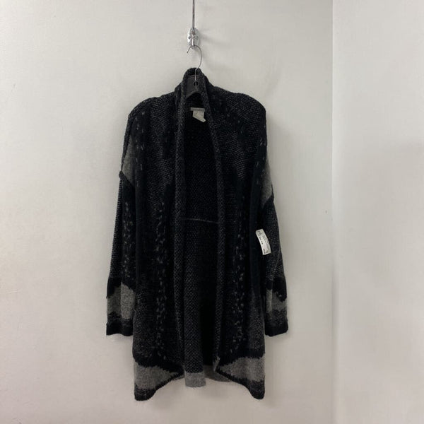 SARAH PACINI WOMEN'S CARDIGAN grey black S-M