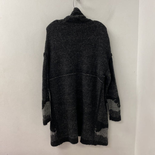 SARAH PACINI WOMEN'S CARDIGAN grey black S-M