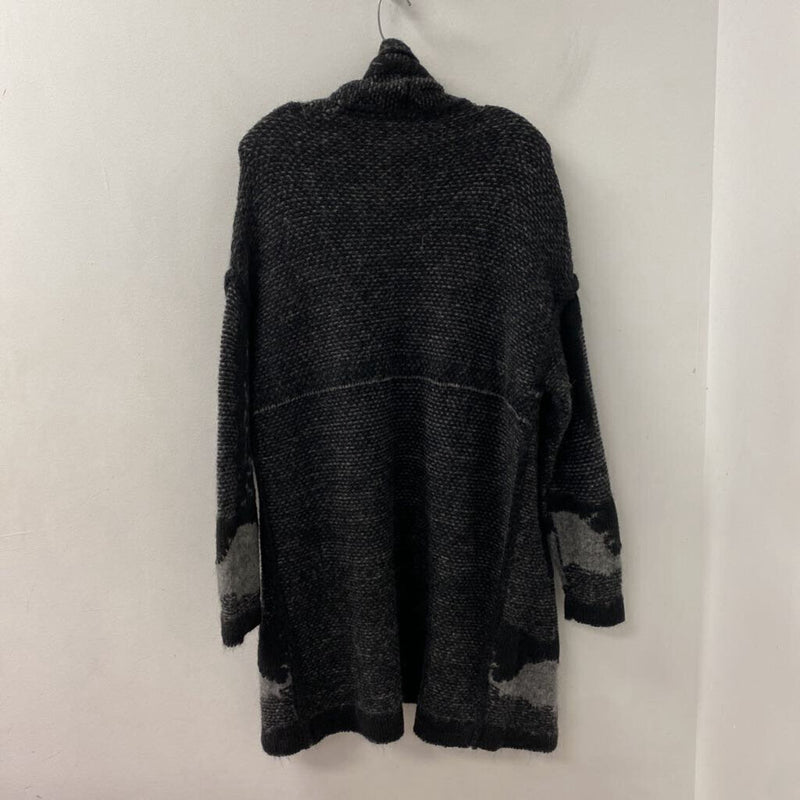 SARAH PACINI WOMEN'S CARDIGAN grey black S-M