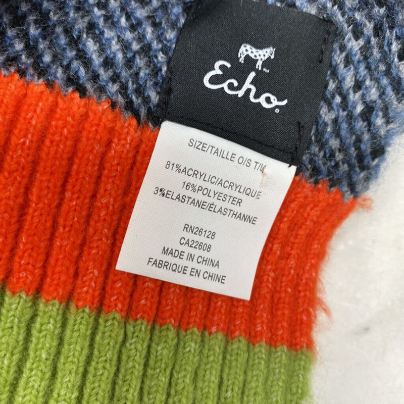 ECHO WOMEN'S SCARF/SHAWL blue black orange green brown