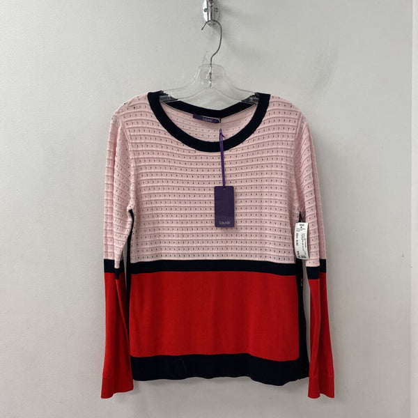 LAUREL WOMEN'S SWEATER pink red navy S/40