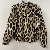 H&M WOMEN'S BLOUSE/SHIRT leopard print L