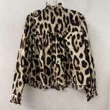 H&M WOMEN'S BLOUSE/SHIRT leopard print L