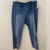 tribal jeans WOMEN'S PLUS BOTTOM blue 20W