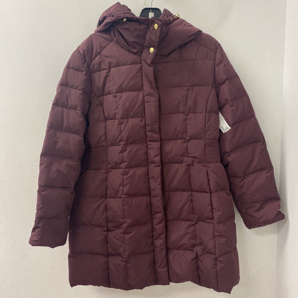 COLE HAAN WOMEN'S PLUS OUTERWEAR burgundy XXL
