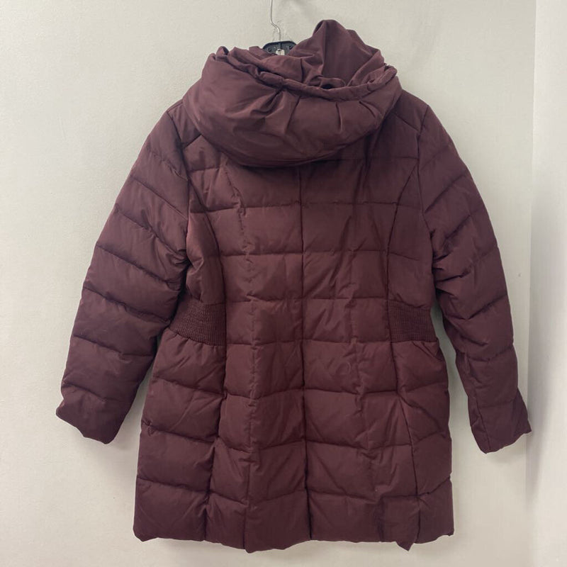 COLE HAAN WOMEN'S PLUS OUTERWEAR burgundy XXL
