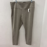 ATHLETA WOMEN'S PLUS BOTTOM beige white herringbone 2X