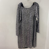 MICHAEL/Michael Kors WOMEN'S PLUS DRESS black silver 0X