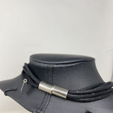 TWOA WOMEN'S NECKLACE black silver