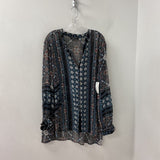 toni t. WOMEN'S PLUS TOP black pink blue 2X