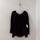 EILEEN FISHER WOMEN'S PLUS TOP purple 2X