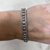 CAROLEE WOMEN'S BRACELET silver clear