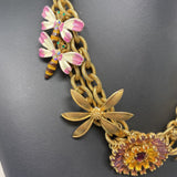 Banana Republic WOMEN'S NECKLACE gold purple pink