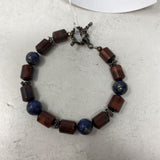 WOMEN'S BRACELET brown navy silver