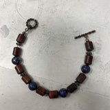 WOMEN'S BRACELET brown navy silver