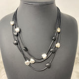 WOMEN'S NECKLACE black silver