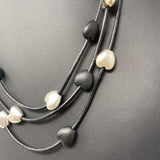 WOMEN'S NECKLACE black silver