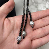WOMEN'S NECKLACE black silver
